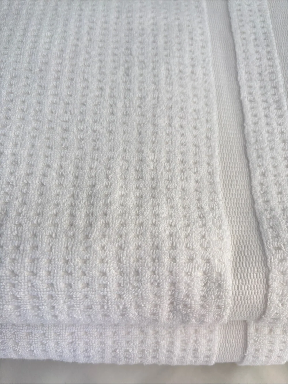 NWT 8Pc Hotel Balfour Turkish White Waffle Bath Towel Set Made in Turkey Spa